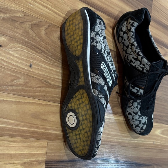 Coach Women's Black and Cream Patterned Sneakers - Picture 3 of 3